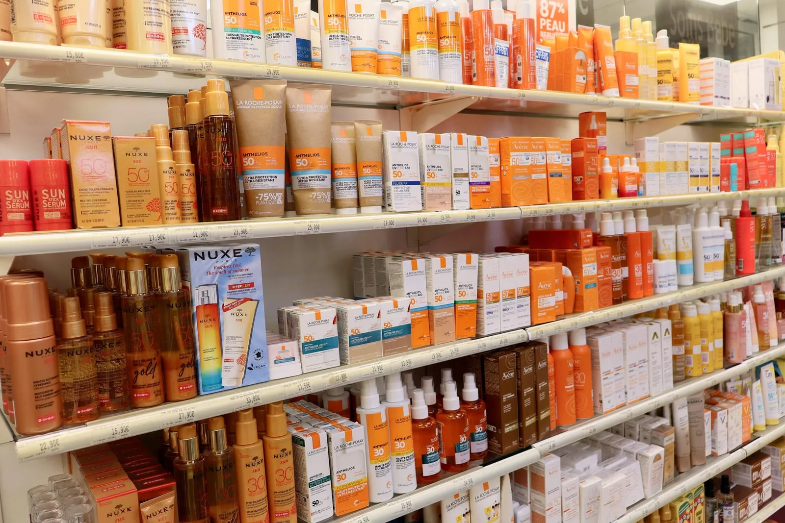 Le rayon des produits solaires