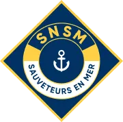 Logo de la SNSM, Sauveteurs en mer : une ancre dans un losange bleu marine et jaune